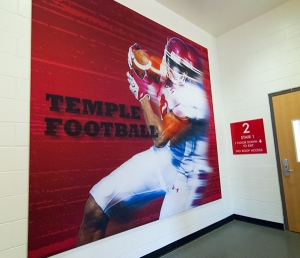 Temple football  large scale graphic