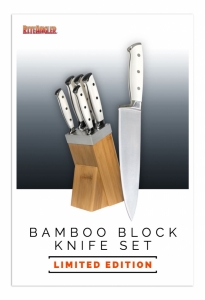 Bamboo block knife set