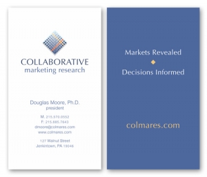 Collaborative Marketing Research Business card design