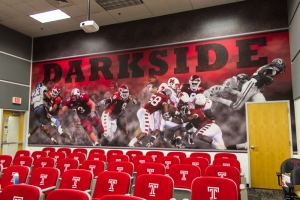 Darkside Defense - Temple team room, large scale graphic design