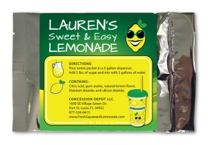 Lauren's Sweet & Easy Lemonade Packet Label Design