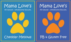 Mama Love's Dog Biscuit bag labels